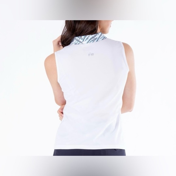 Women’s‎ NVO Shayla White sleeveless GOLF Polo size small NWT - Picture 9 of 10